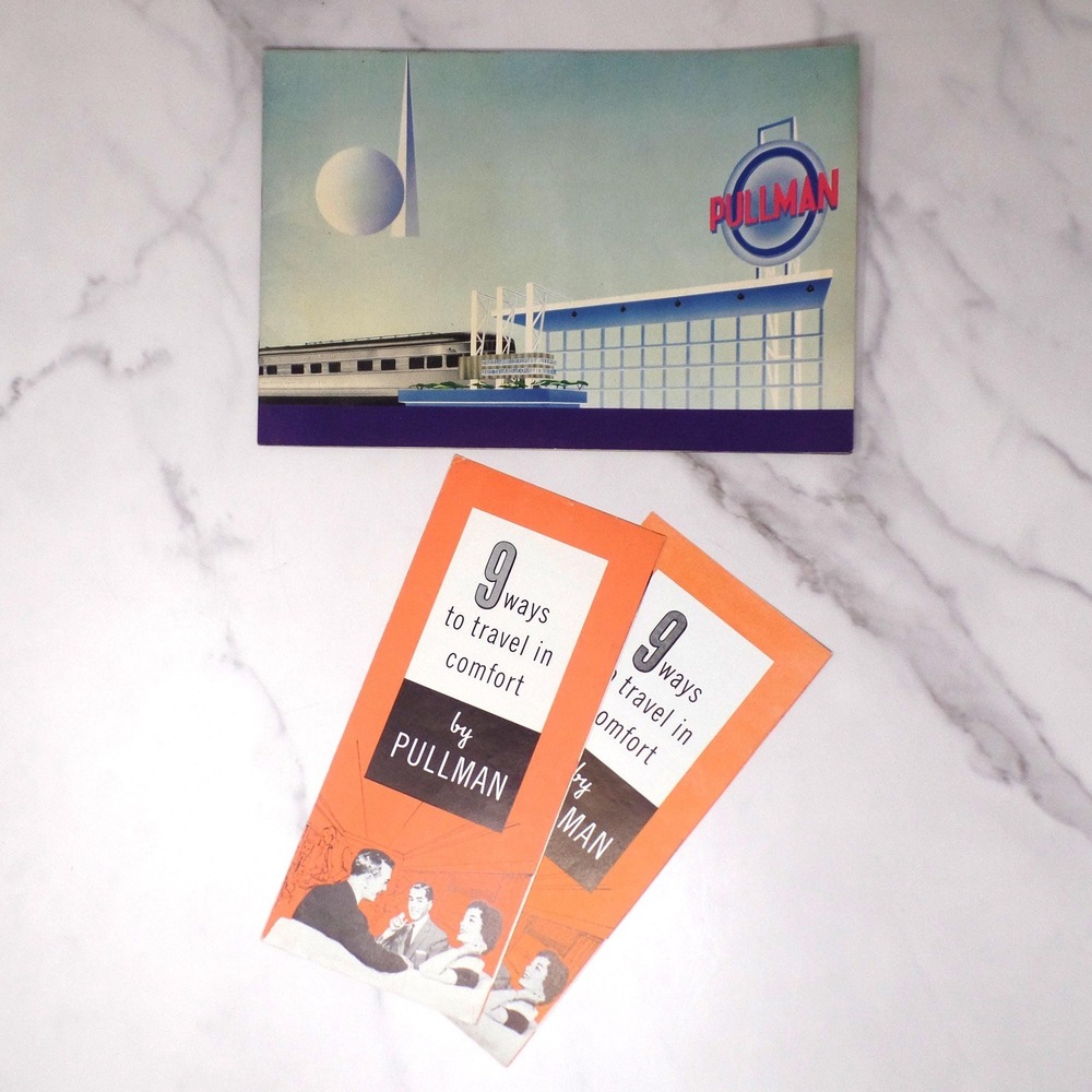 Vintage Brochure, Pullman 1939 World's Fair Booklet & 2 Single-sheet Leaflets